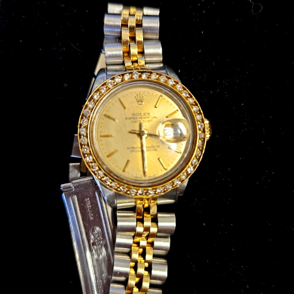Rolex Gold and Silver Women's Watch